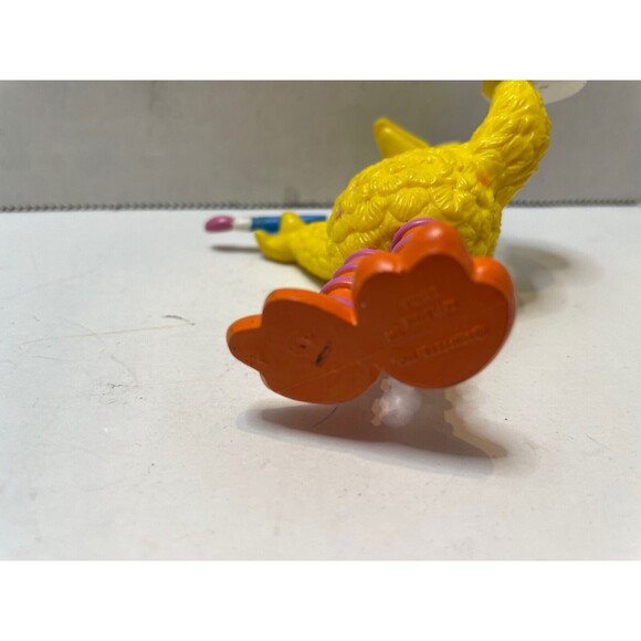 Big Bird Artist Painter Figure Sesame Street Vintage Applause PVC Muppet Shell - Picture 3 of 5